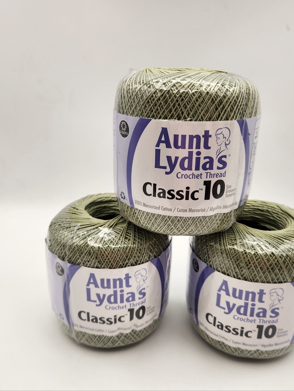 Aunt Lydia's Classic 10 Crochet Thread - Frosty Green